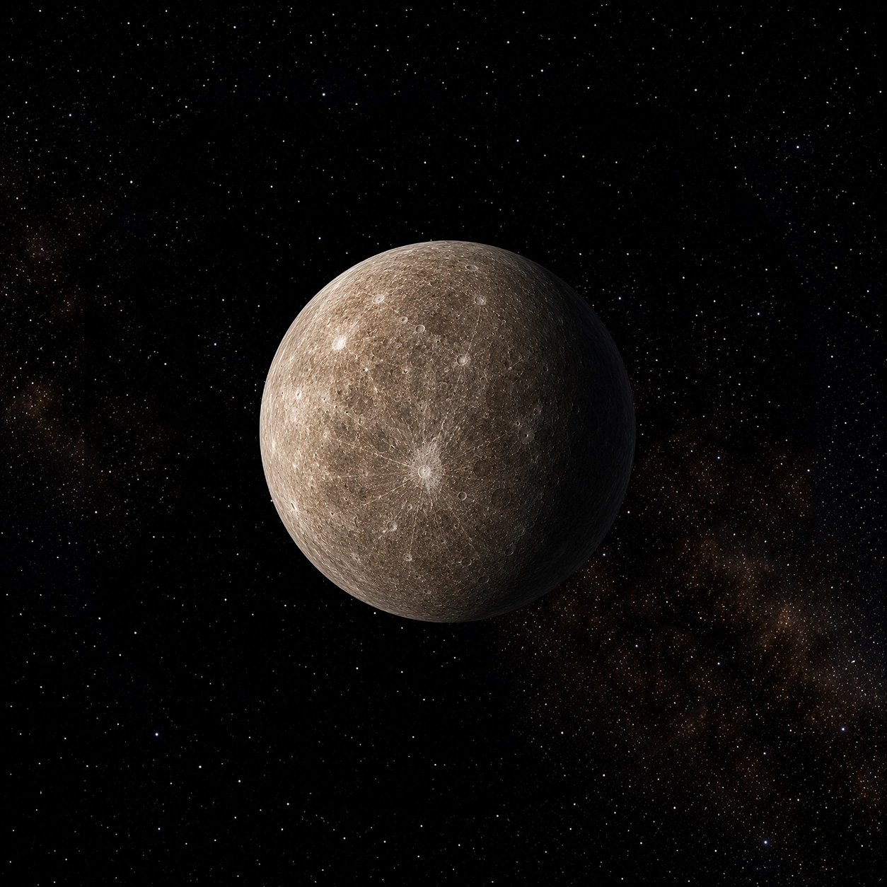 Mercury planet representing communication and intellect