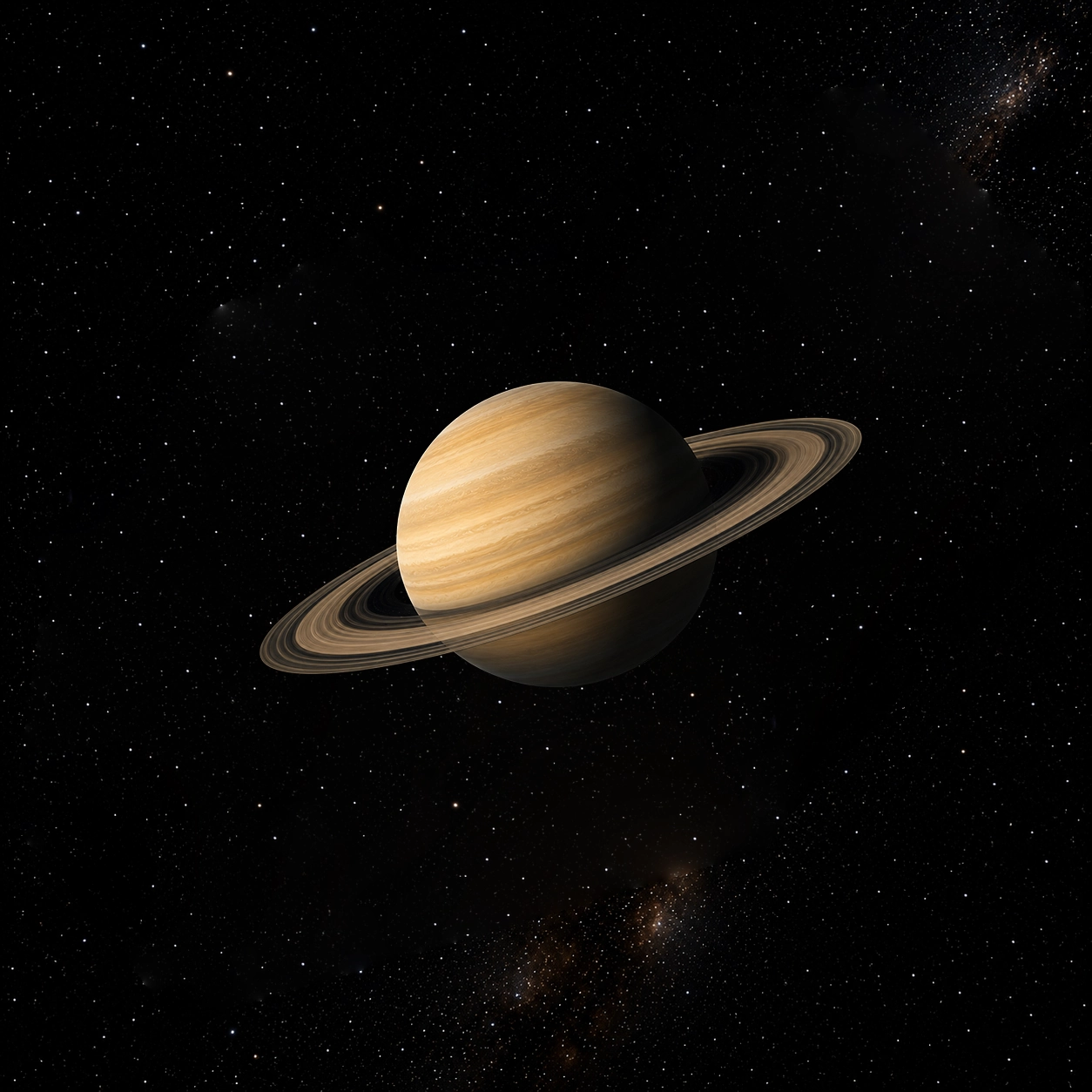 Saturn planet representing discipline and time in the birth chart